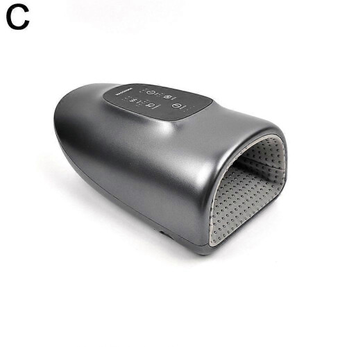 (A,Gray)Electric Hand Massager Compression Heating Relief Palm Acupoint Fatigue