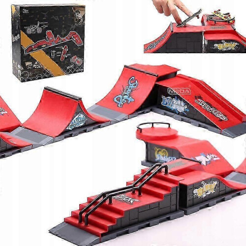 6 In 1 Fingerboard Ramp Set Skatepark 6 Skateboard 2