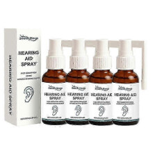 (4PCS) 1-5x Hearing Aid Spray Ear Care Spray - Improves Hearing Clarity, Relieves Itching & Moisturizes Canal, 100ml