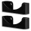 (Black 2pcs) Elegant Premium Household Closet Hat Rack Hat Organizer for Baseball Caps Space Saving Plastic Versatile 1