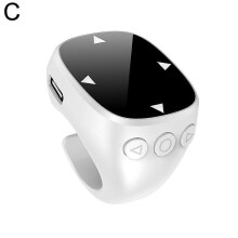 (White) User-friendly Premium Quality Short Video Bluetooth RingRemote Control Multifunctional Short Video Page Flip