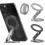 (Black) User-friendly Double Durable Tablet Quality Holder Phone High Ring Phone Grip Cell Removable Ipad Cell Magnetic 3