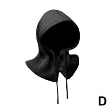 (Little purple)One-Piece Women Winter Balaclava Hats Windproof Drawstring Hat