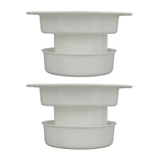 2PCS RV Vent Caps for 1 to 2-3/8 Inch Pipes White
