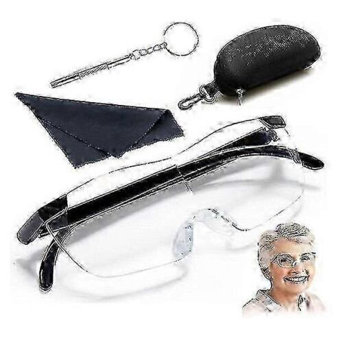 2 Pairs Big Vision Magnifying Glasses 300X Magnification Eyewear 2