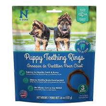 N-Bone Puppy Teething Rings Salmon Flavor, 3 count (Pack of 1)