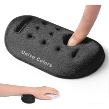 (S, Black) Superfine Memory Foam Keyboard Mouse Wrist Rest, Memory Foam Wrist Cushion Support Easy Typing & Pain Relief For Office - PJ