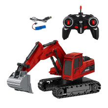 (RD) 2.4Ghz 6 Channel :24 RC Excavator Toy RC Engineering Car Alloy And Plastic Excavator RTR Trucks Birthday Gift