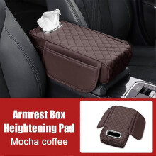 (C) Memory Foam Car Armrest Cushion Armrest Box Heightening Pad Tissue Box