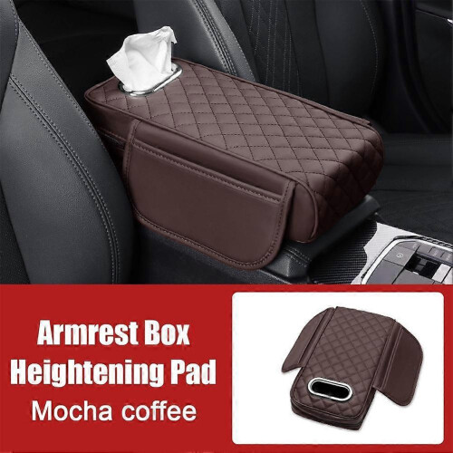 (C) Memory Foam Car Armrest Cushion Armrest Box Heightening Pad Tissue Box
