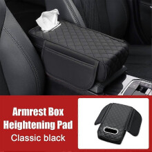 (A) Memory Foam Car Armrest Cushion Armrest Box Heightening Pad Tissue Box