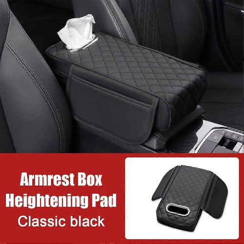 (A) Memory Foam Car Armrest Cushion Armrest Box Heightening Pad Tissue Box