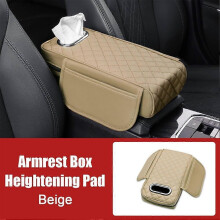 (D) Memory Foam Car Armrest Cushion Armrest Box Heightening Pad Tissue Box