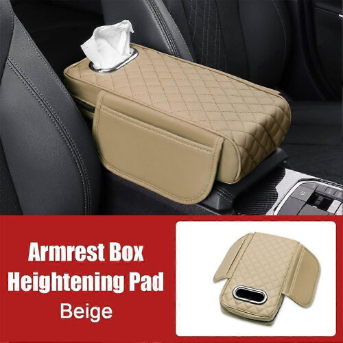 (D) Memory Foam Car Armrest Cushion Armrest Box Heightening Pad Tissue Box
