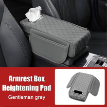 (F) Memory Foam Car Armrest Cushion Armrest Box Heightening Pad Tissue Box
