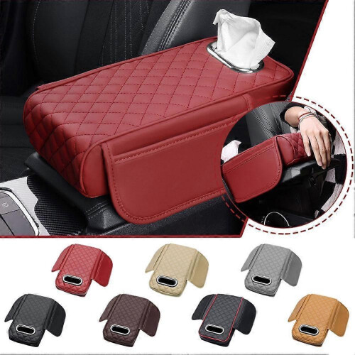 (A) Memory Foam Car Armrest Cushion Armrest Box Heightening Pad Tissue Box 1