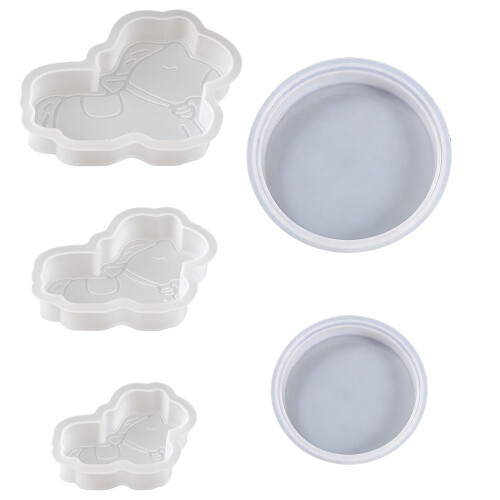 Extra Large Horse Mold Silicone Handmade Decoration-Large round 1