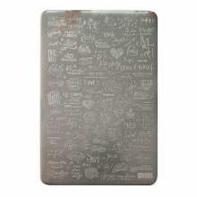 Stainless Steel Nails Art Stamping Plate with Heart Themed