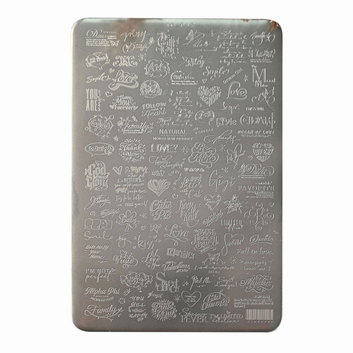 Practical Stainless Steel Nail Art Transfer Plate Heart Theme