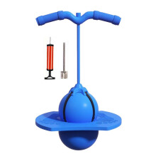 (Blue) Jumping Ball Stick for Kids - Balance Jumping Toy with Handle & Pump, Perfect for Indoor & Outdoor Fun