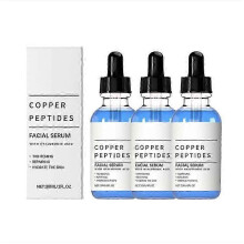 (3PCS)Copper Peptides Serum for Face - with GHK-Cu and Hyaluronic Acid - Anti-Aging Facial Serum for Skin Smoothness, Firm-Looking, Skin Elasticity