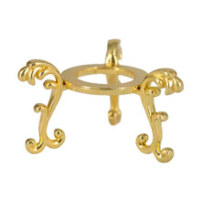 (Golden) Decorative Ball Metal Base Ornament, Living Room Display Triangle Bracket