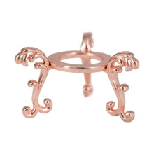 (Rose Gold) Decorative Ball Metal Base Ornament, Living Room Display Triangle Bracket
