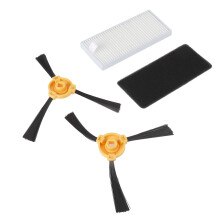 Kit de acessórios de reposição para aspirador robô: filtro HEPA de alta eficiência e escova combinada com escovas laterais, melhorando o