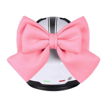 (Pink) Motorcycle Helmet Bow Decoration Electric Bike Helmet Car Body Decor Bowknot