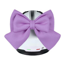(Purple) Motorcycle Helmet Bow Decoration Electric Bike Helmet Car Body Decor Bowknot