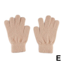 (8pcs black Topwater) Korean style winter gloves imitation mink gloves plush warm
