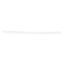 100PCS Double Loop Spine 6.4mm 20 Sheets White 34T