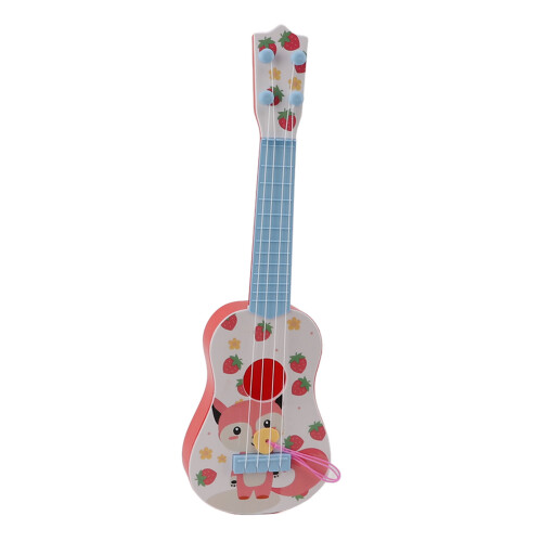 Simulation 4-String Ukulele Toy Pink 12.5x4.5x41cm