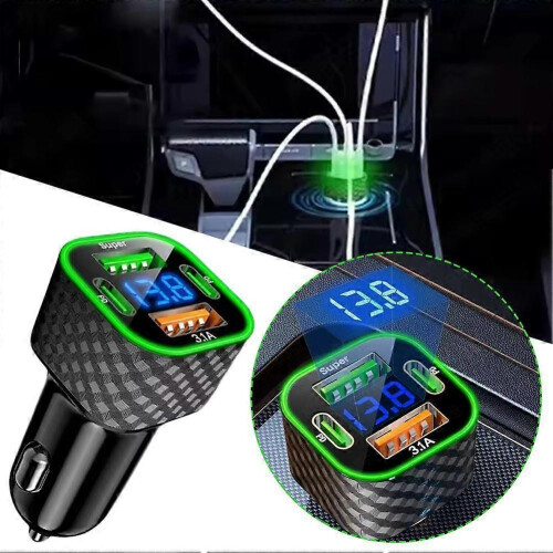 380W Fast Car Charger USB Cigarette Lighter Socket Adapter 1
