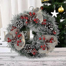 Christmas Wreath Door Wall Ornament - DD