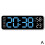 (White shell blue light) With Calendar Date Temperature LED Large Display USB Digital Wall Alarm Clock 1
