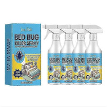 (4PCS) 1-5x Bed Bug Killer Spray For Mattress Sofa Furniture Prevents Bites 500ml
