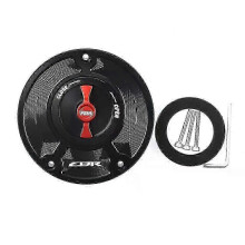 (Black Red Logo) con CNC Aluminum Keyless For Honda CBR 600 F4 F3 F2 1991-2008 Motorcycle Accessories Fuel Gas Tank Cap Cover