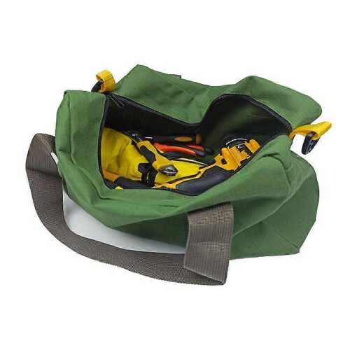 (Red With handle) Portable Tool Kit Storage Bag Multi-Function Heavy Duty Canvas Tool Bags 1