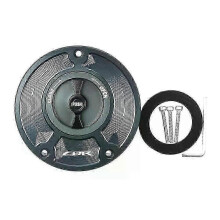 (Gray Black Logo) con CNC Aluminum Keyless For Honda CBR 600 F4 F3 F2 1991-2008 Motorcycle Accessories Fuel Gas Tank Cap Cover