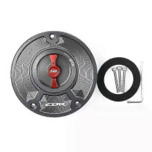 (Gray Red Logo) con CNC Aluminum Keyless For Honda CBR 600 F4 F3 F2 1991-2008 Motorcycle Accessories Fuel Gas Tank Cap Cover
