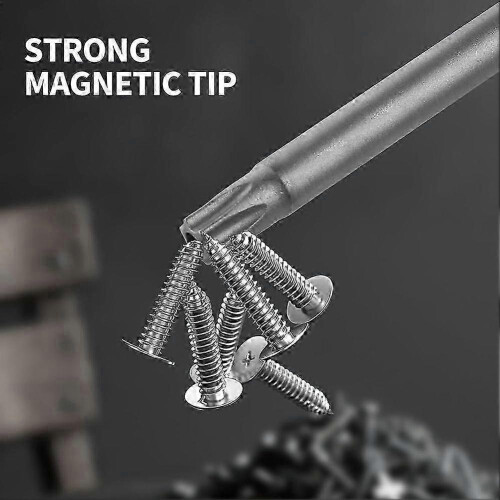 11pcs 200mm Extra Long Torx Bit Set, Security Torx Bits with Magnetic Head S2 Steel 1