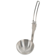 (Spoon) Stainless Steelsoup Ladle/colander Foldable Spoon Portable Camping Cutlery