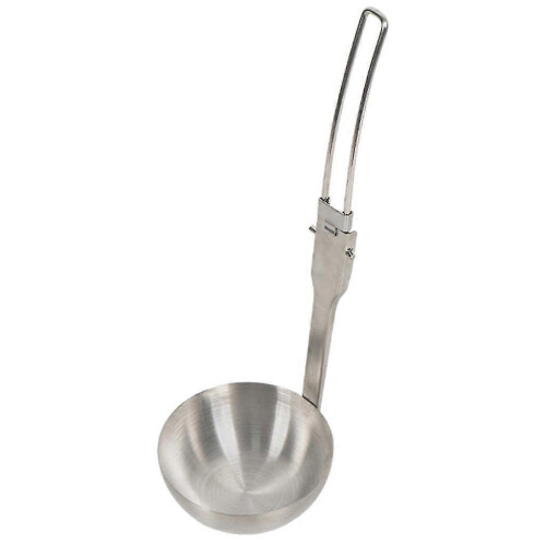 (Spoon) Stainless Steelsoup Ladle/colander Foldable Spoon Portable Camping Cutlery