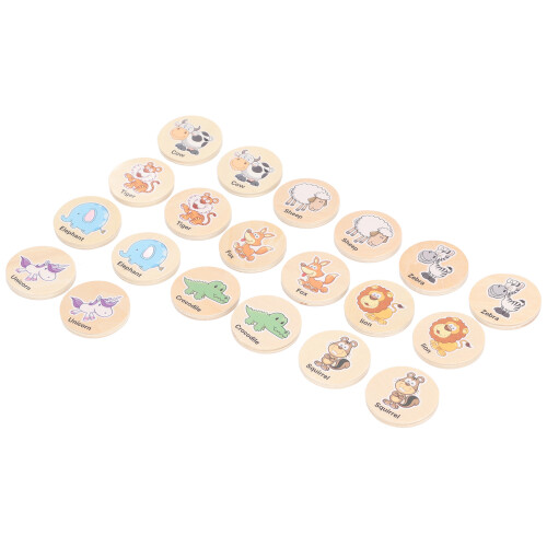 Type 1 20pcs Wooden Memory Match Game - Learning
