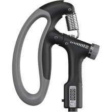 (Black) Adjustable Hand Grip Strengthener (10-100kg), Electronic Counting Grip Strength Machine, Forearm Strengthener