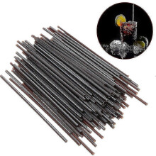100pcs Black Plastic Mini Cocktail Straws for Celebration Drinks Popular Shytmv