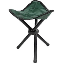 Tripod Camping Chair Portable Folding Stool for Outdoor Camping Fishing Picnic BBQ(S-Green)