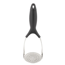 Justerbar manuel kartoffelmoser til silkeblød kartoffelmos, ergonomisk komfortgreb, rustfri stålmoser, perfekt til hurtig presning af kartoffelmos.