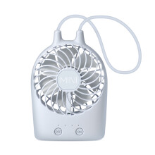 Ventilador portátil potente com motor sem escovas, recarregável, silencioso, com velocidades ajustáveis, design dobrável, fluxo de ar forte,
